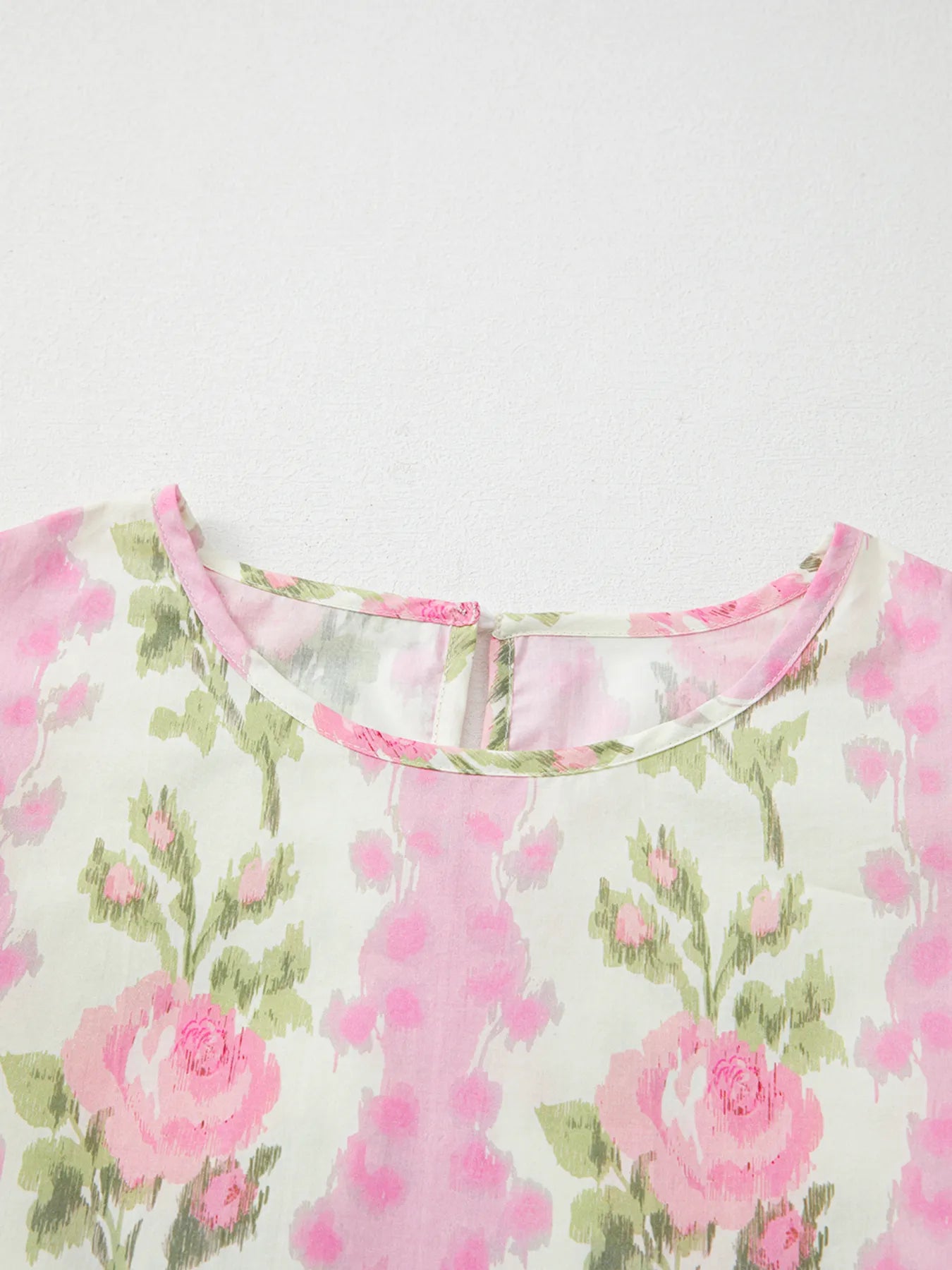 Floral Print Ruffled Sleeve Blouse OutfitFlow