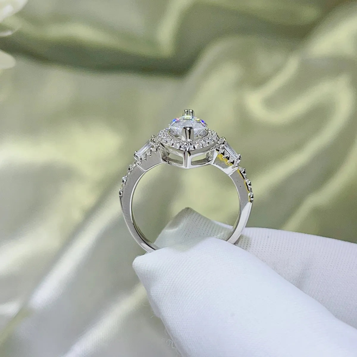 2 Carat Moissanite 925 Sterling Silver Ring OutfitFlow