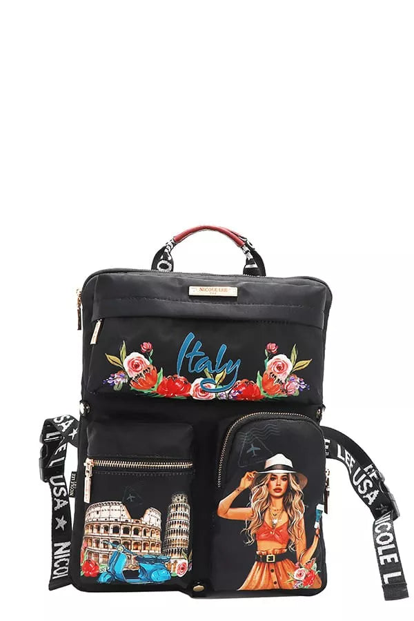 Nicole Lee USA Multi-Pocket Travel Backpack OutfitFlow