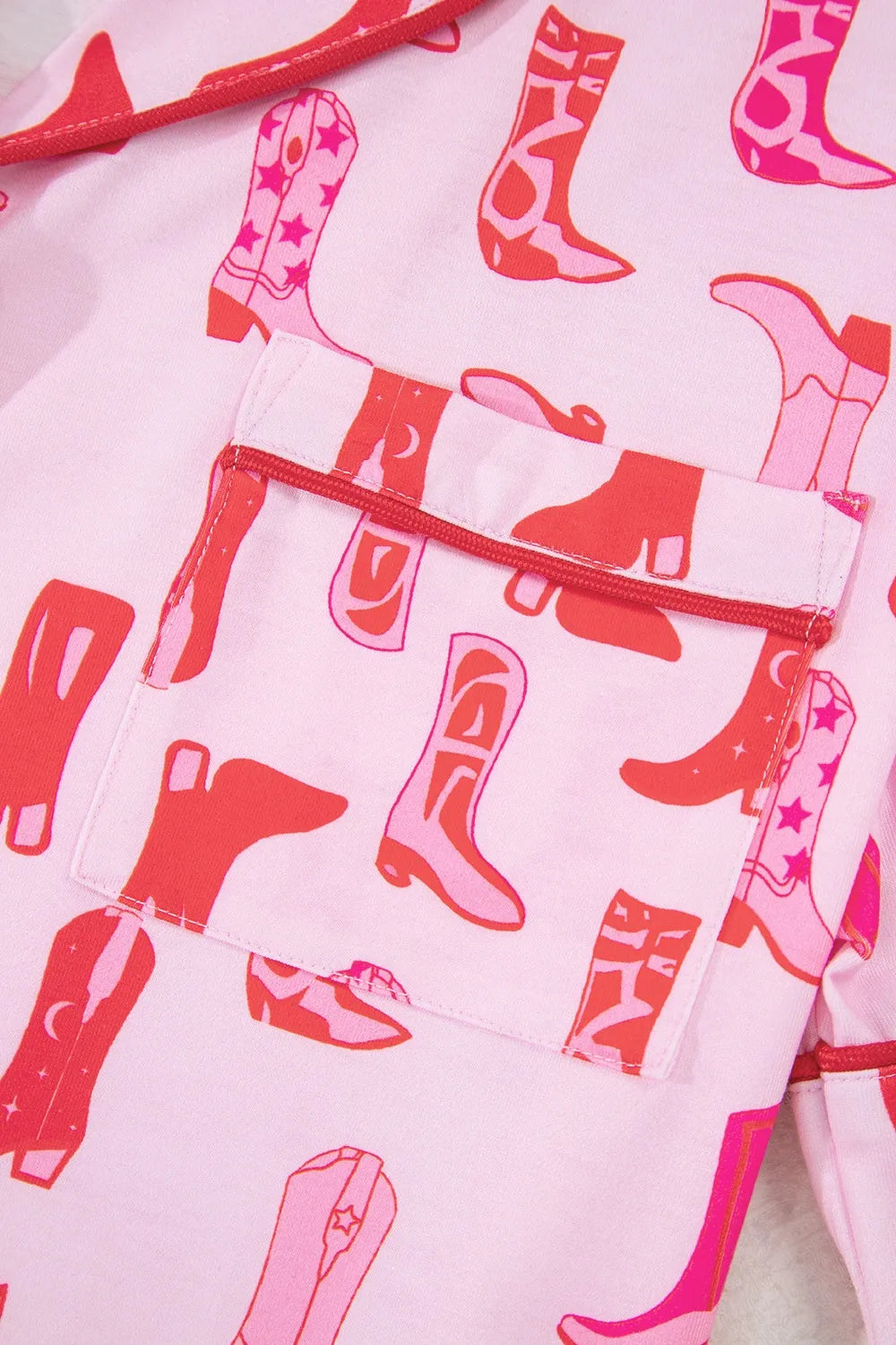 Cowgirl Boots Printed Shirt and Shorts Set OutfitFlow