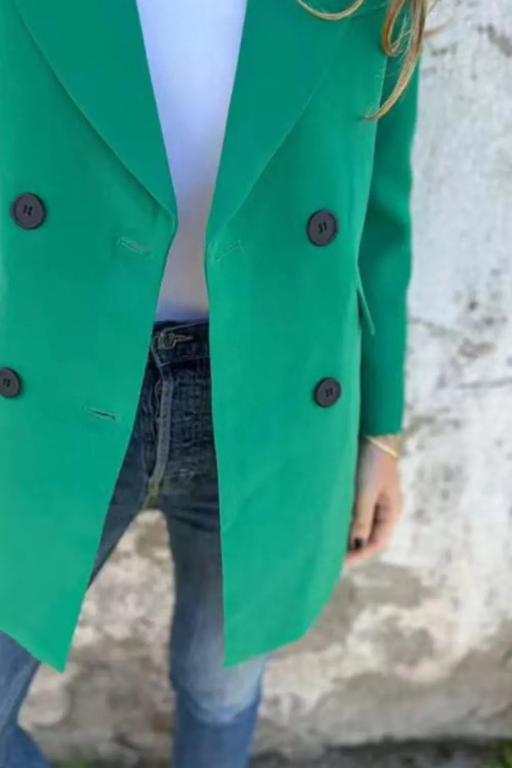Full Size Collared Neck Long Sleeve Blazer Trendsi