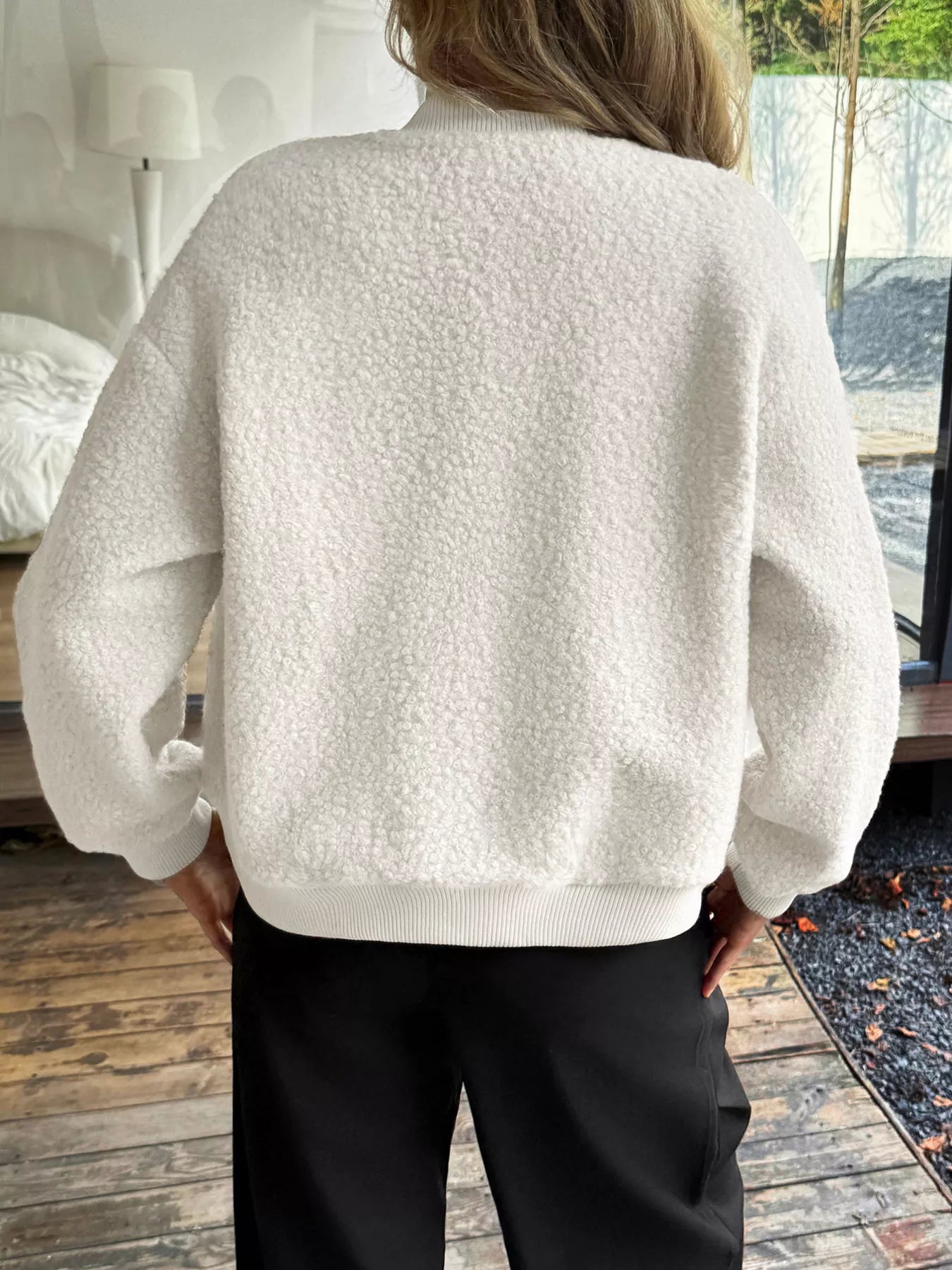 Snap Down Dropped Shoulder Jacket OutfitFlow