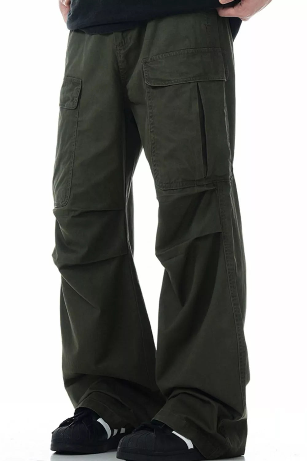 Men's Loose Fit Multi-Pocket Cargo Pants Trendsi