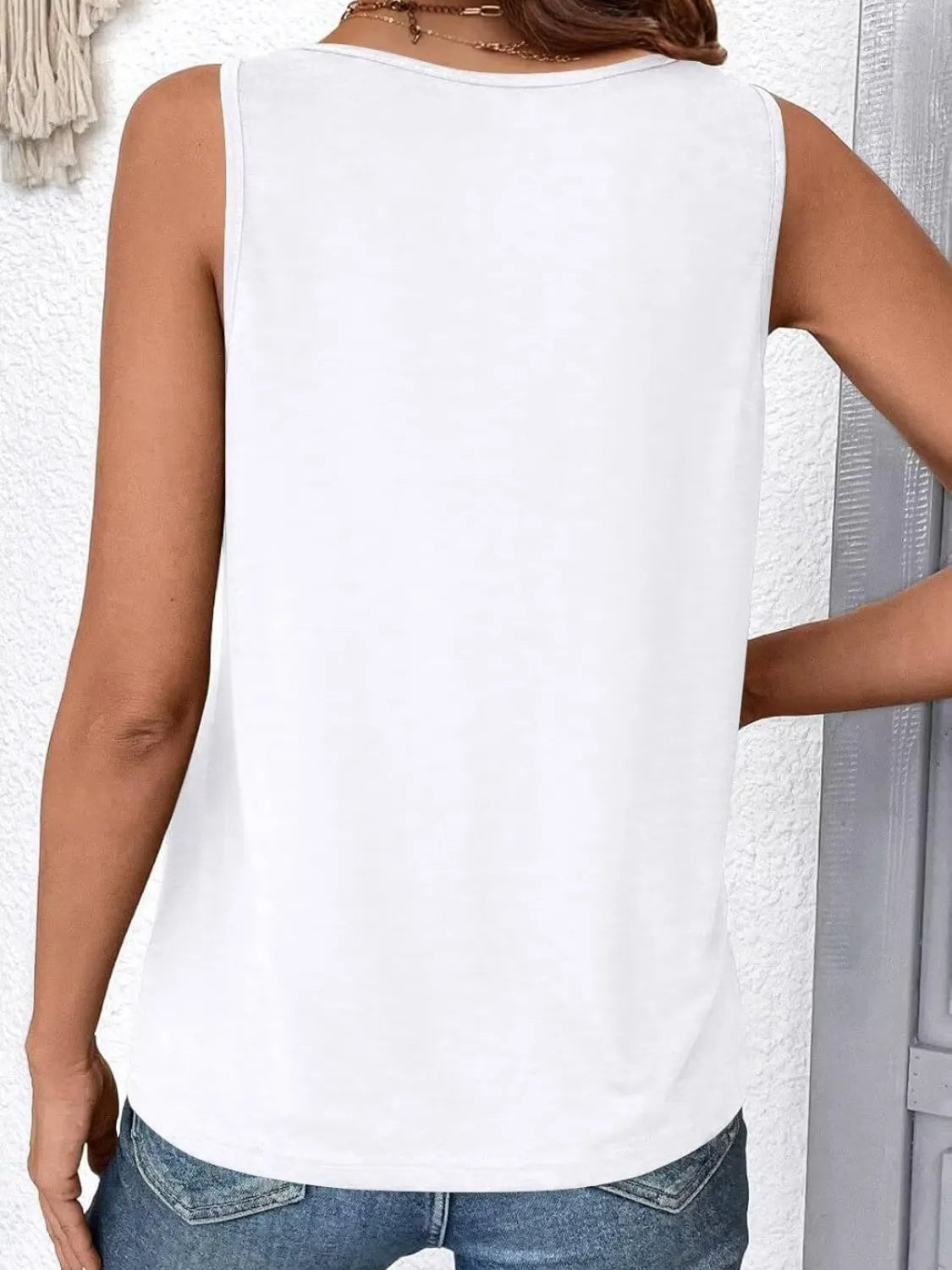 Ruched V-Neck Tank OutfitFlow
