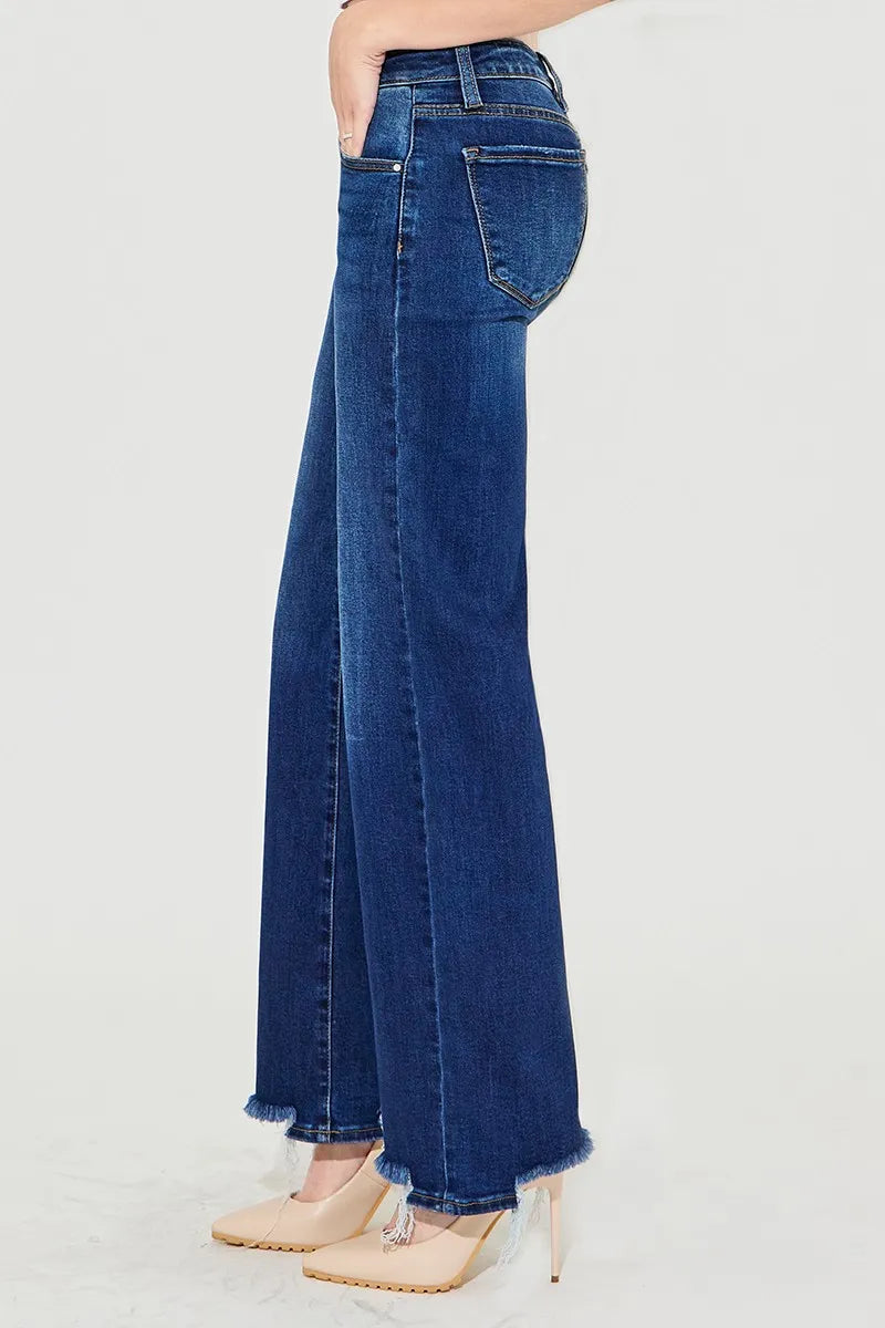 RISEN Full Size Low Rise Wide Leg Jeans Plus Size OutfitFlow