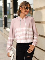 Drawstring Raglan Sleeve Hoodie OutfitFlow