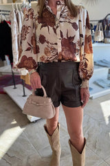 Floral Print Long Sleeve Shirt OutfitFlow