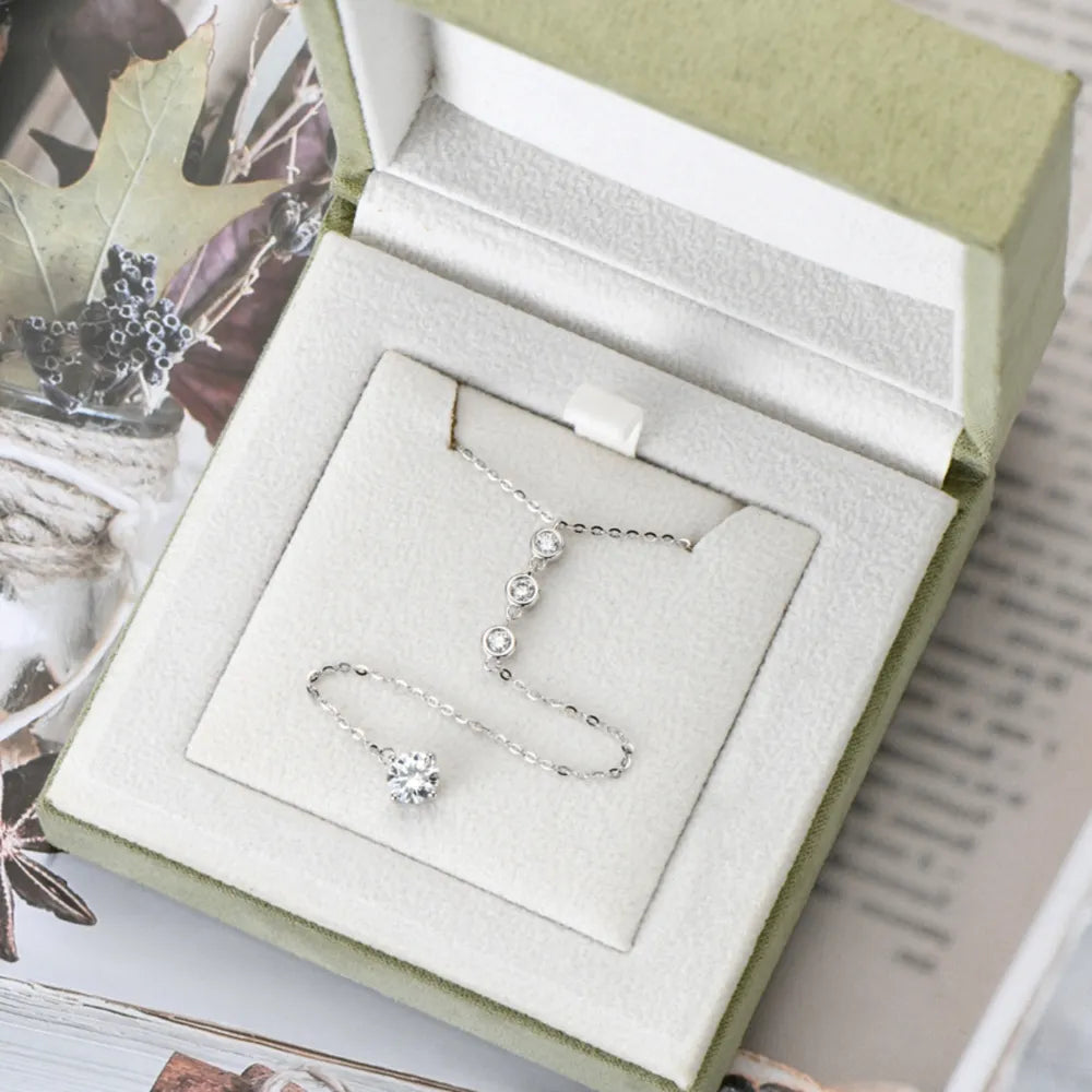 1.3 Carat Moissanite 925 Sterling Silver Drop Necklace OutfitFlow