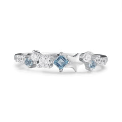 Star Inlaid Zircon Ring OutfitFlow