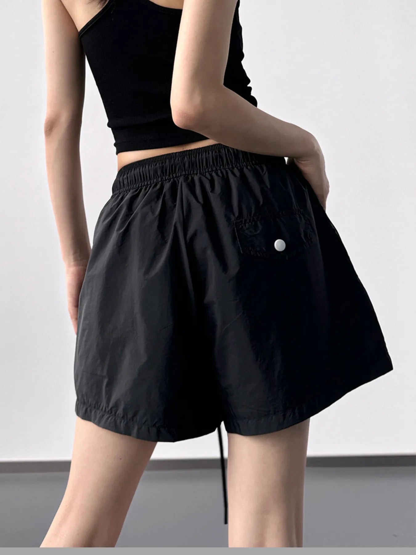High Waisted Drawstring Shorts OutfitFlow