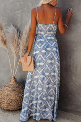 Printed Tied Maxi Cami Dress OutfitFlow