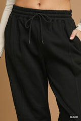 Umgee Fleece Jogger Pants with Drawstring OutfitFlow