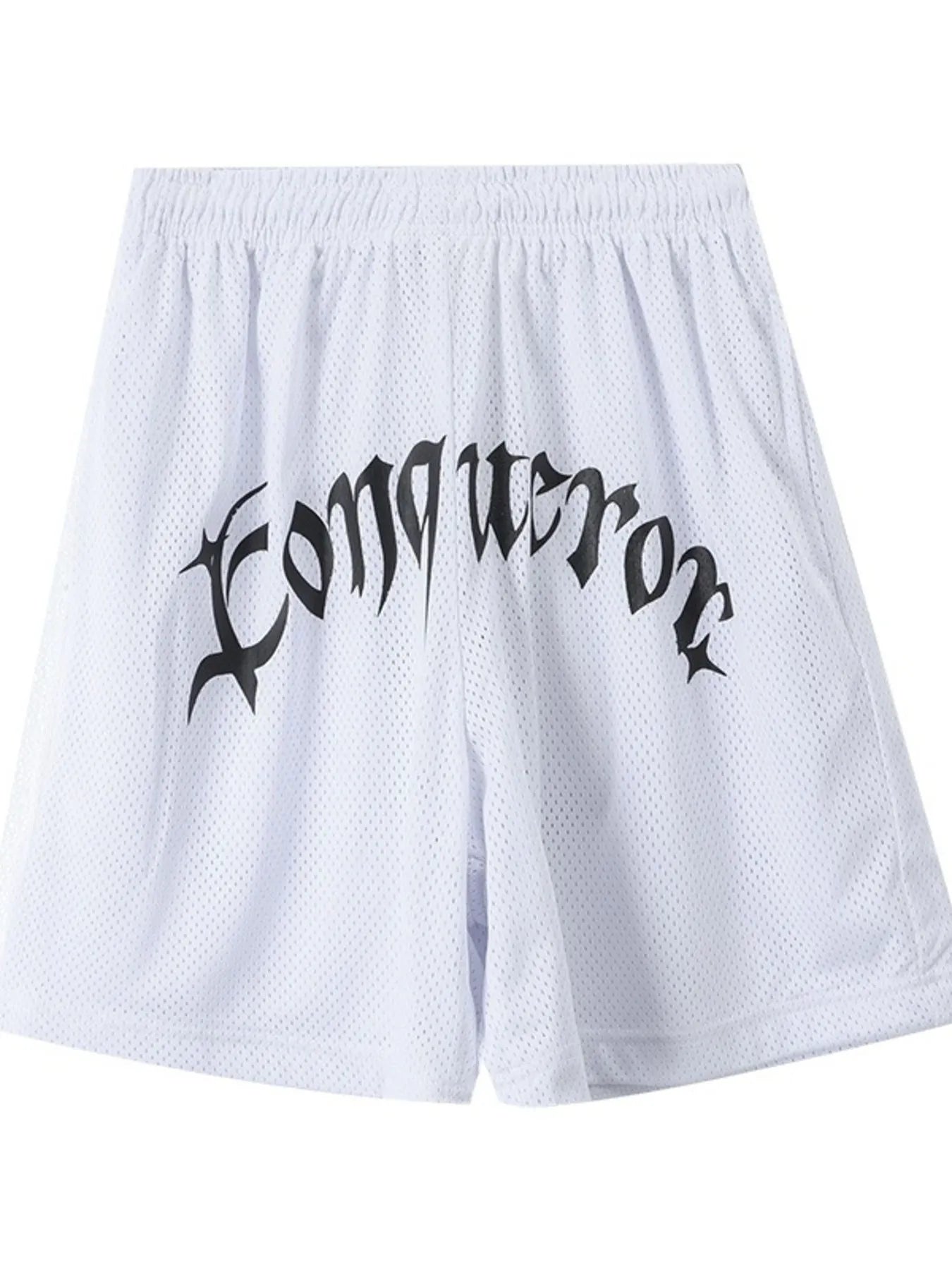 Drawstring Letter Shorts OutfitFlow