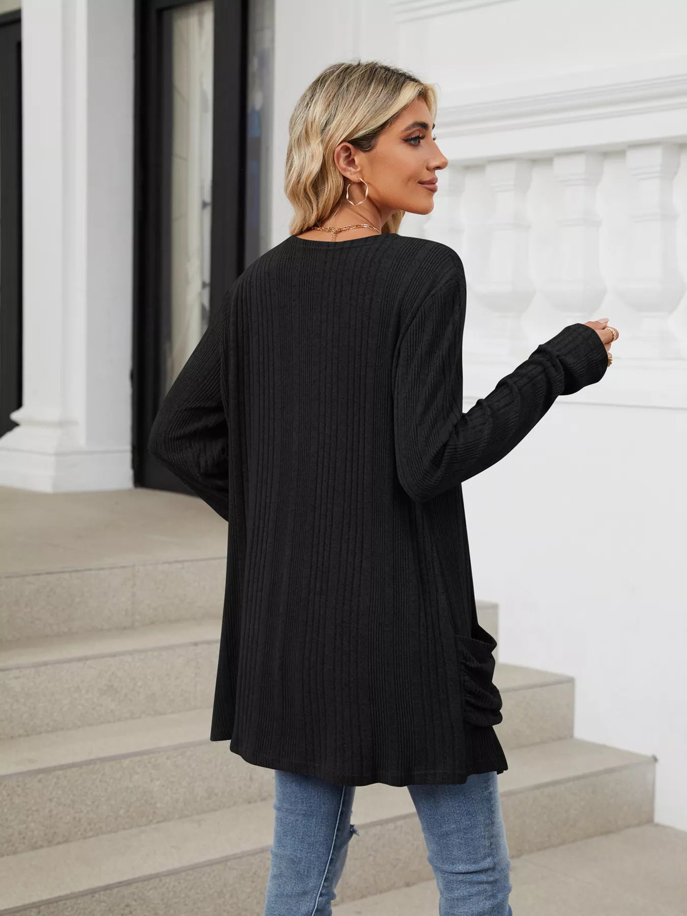 Open Front Long Cardigan OutfitFlow