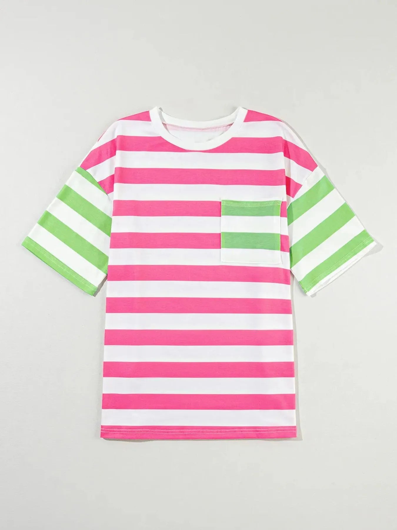 Striped Oversized Short Sleeve T-Shirt OutfitFlow