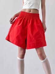 Smocked Wide-Leg Shorts OutfitFlow