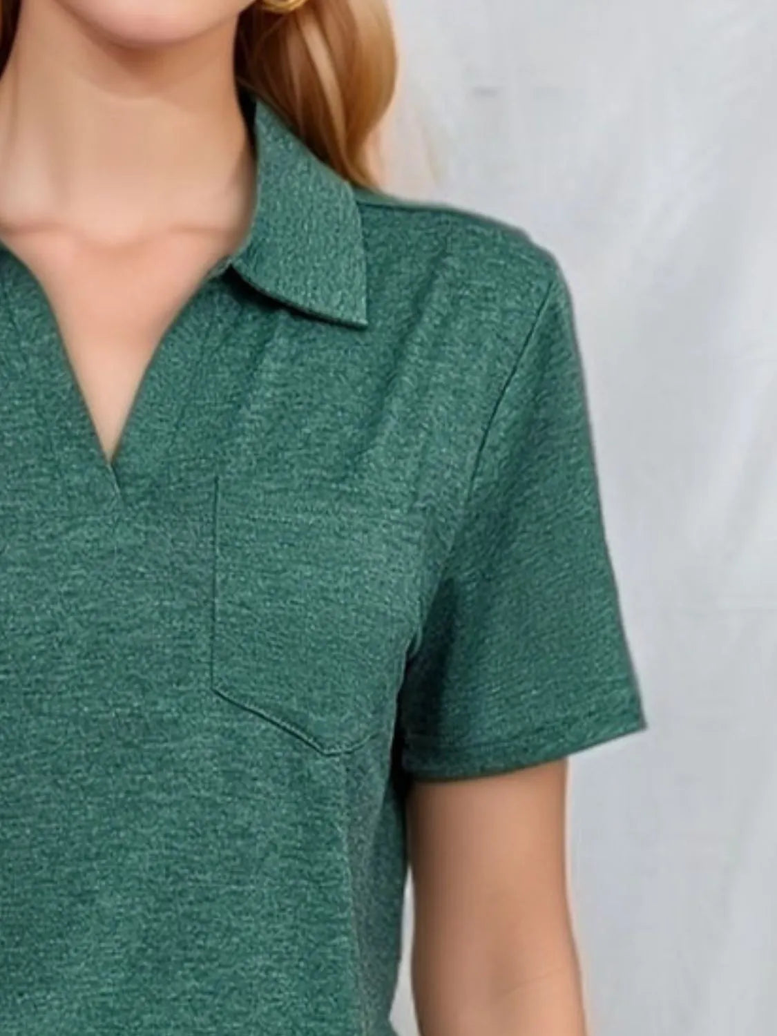 Johnny Collar Short Sleeve Top OutfitFlow