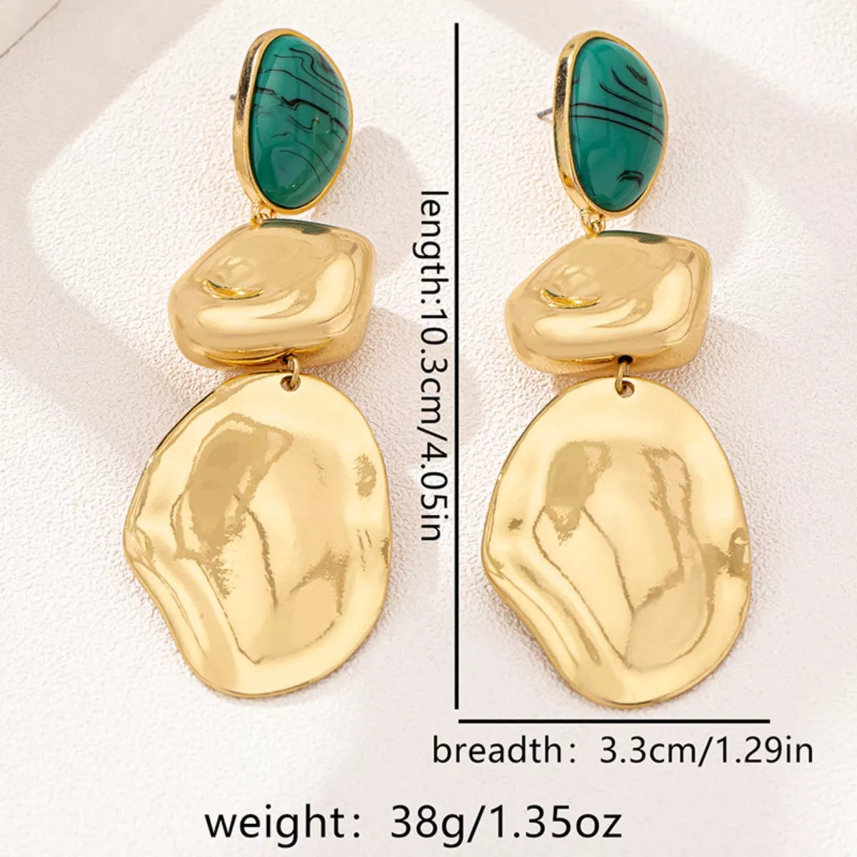 18K Gold-Plated Alloy Drop Earrings OutfitFlow