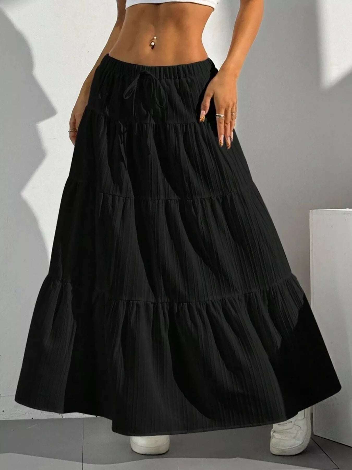 Flowy Tiered Maxi Skirt OutfitFlow