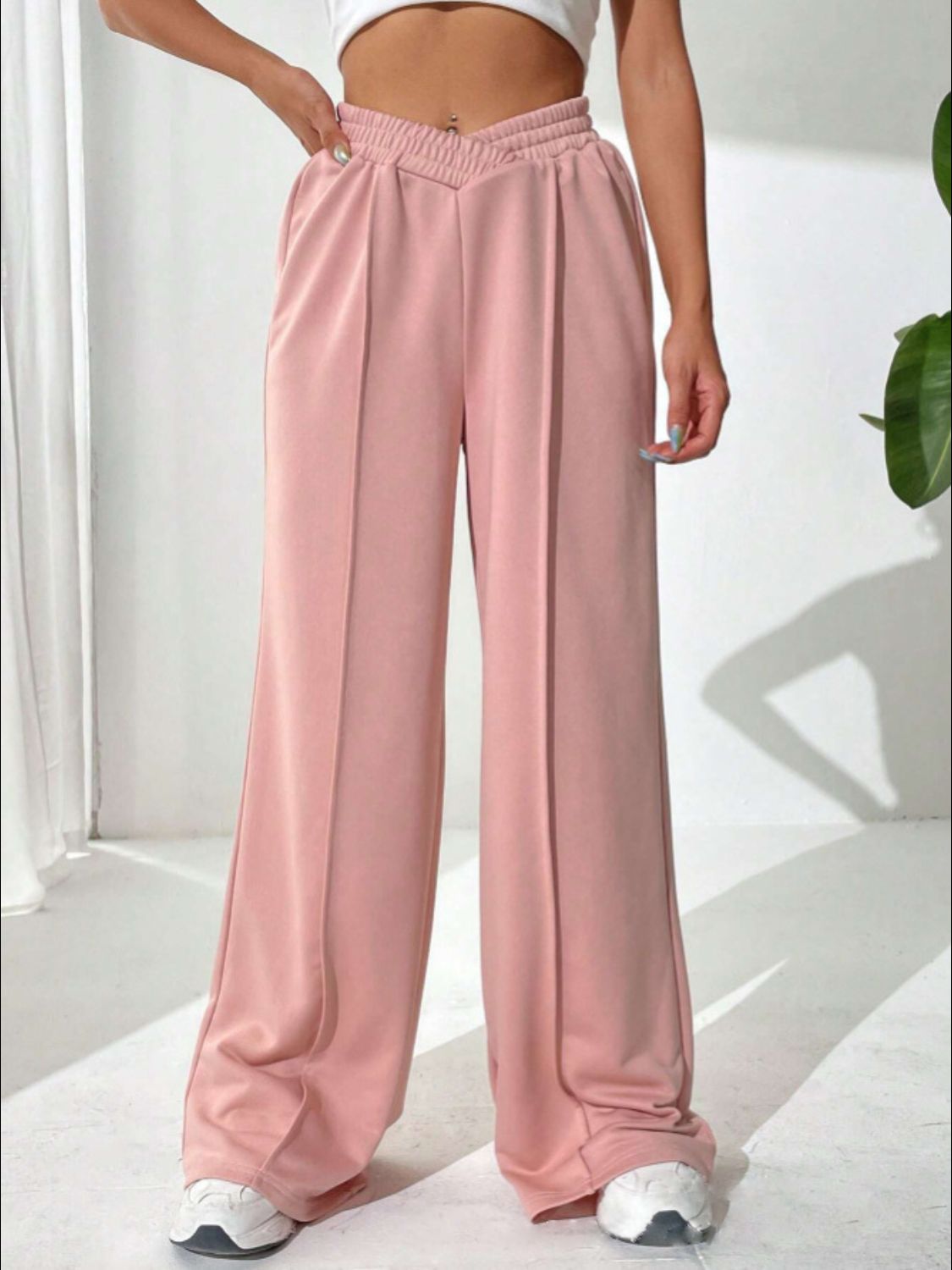 Outfit Flow - Elastic Waist Wide Leg Pants