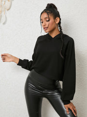 Outfit Flow - Lace-Up Long Sleeve Hoodie