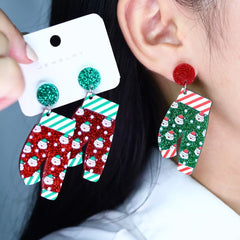 Christmas Holiday Santa Dangle Earrings OutfitFlow