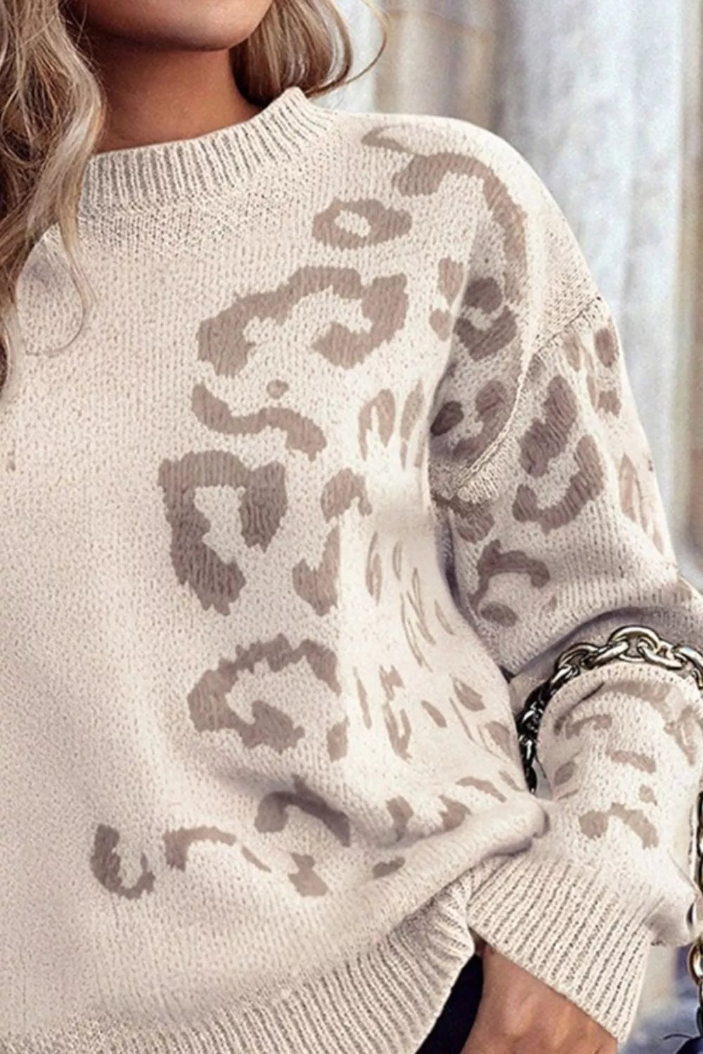 Leopard Relaxed Fit Sweater OutfitFlow