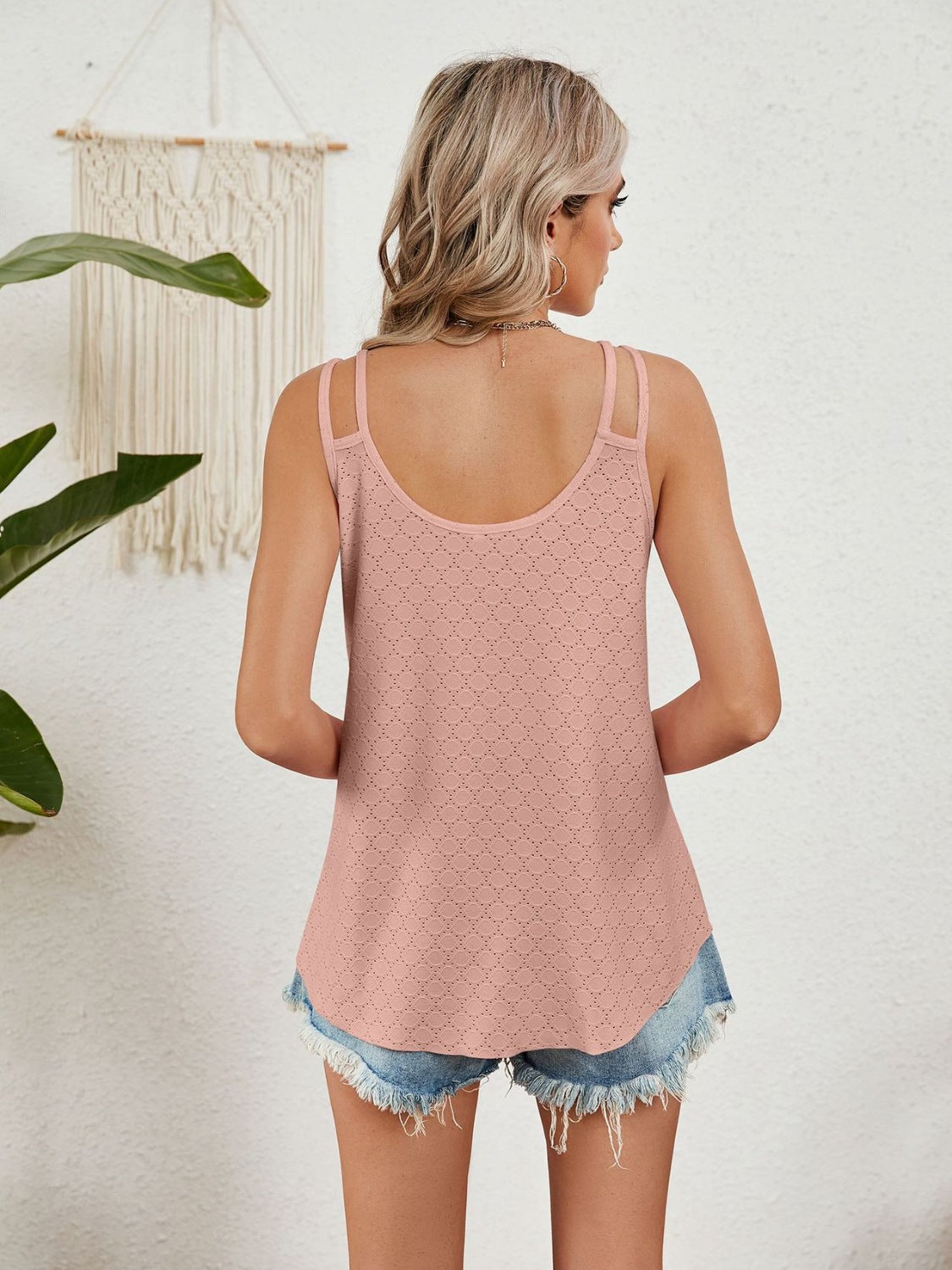 Florira Cutout Eyelet Tank OutfitFlow