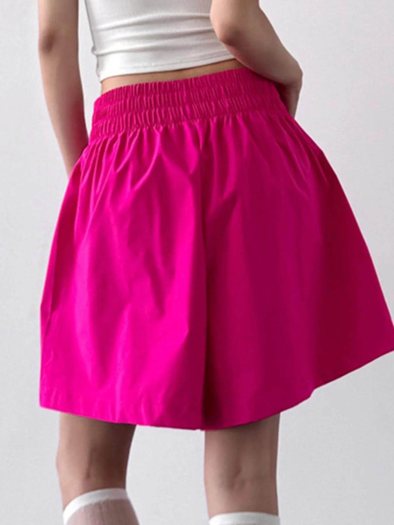 Smocked Wide-Leg Shorts OutfitFlow