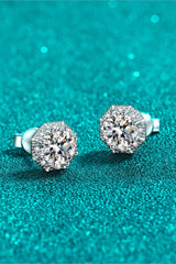 2 Carat Moissanite 925 Sterling Silver Stud Earrings OutfitFlow
