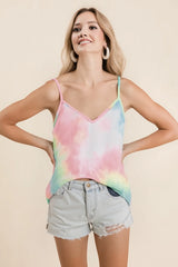 BiBi Tie Dye French Terry Knit Cami OutfitFlow