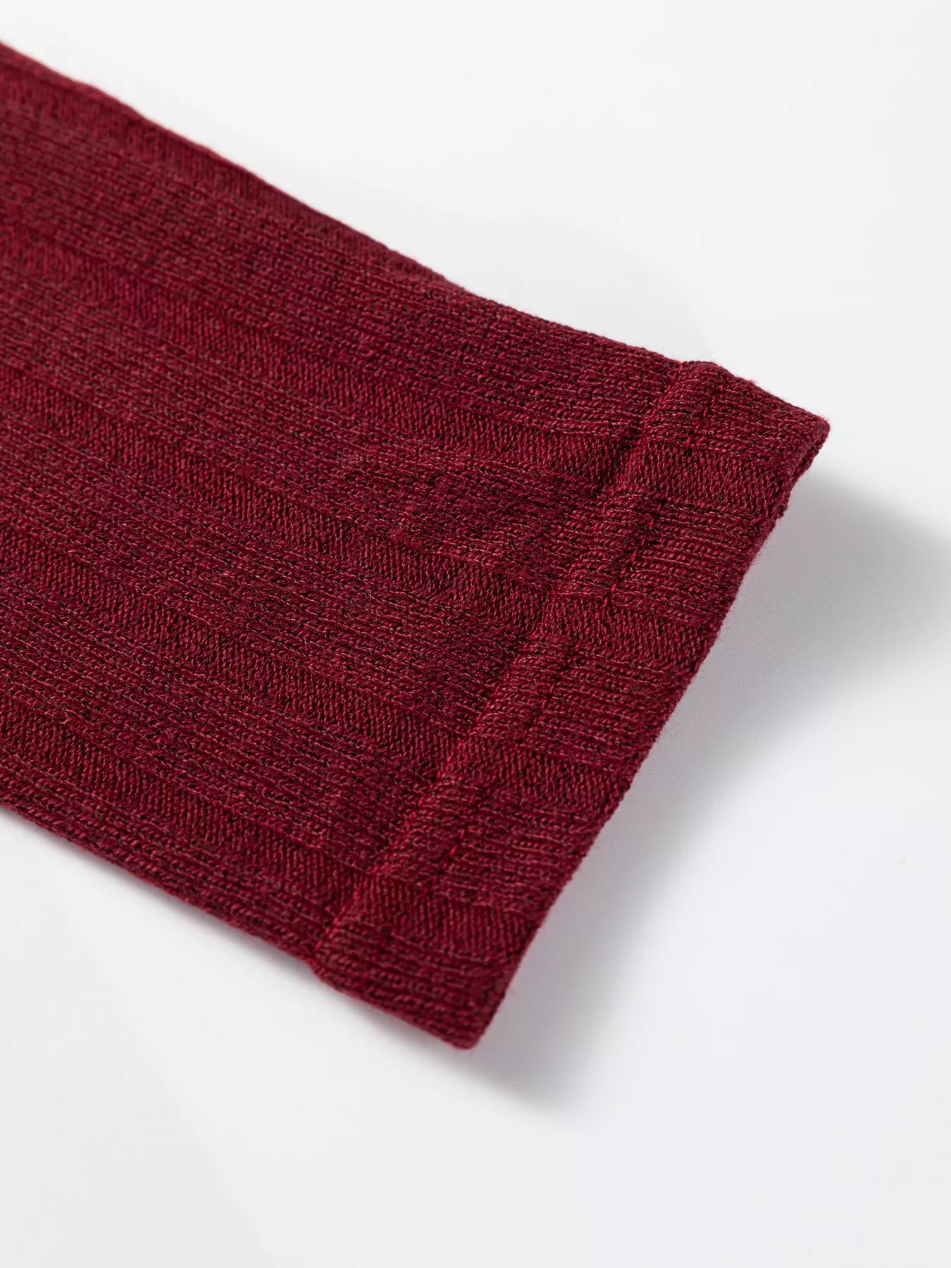 Frilled Neck Ribbed Knit Patchwork Long Sleeve Mini Dress OutfitFlow