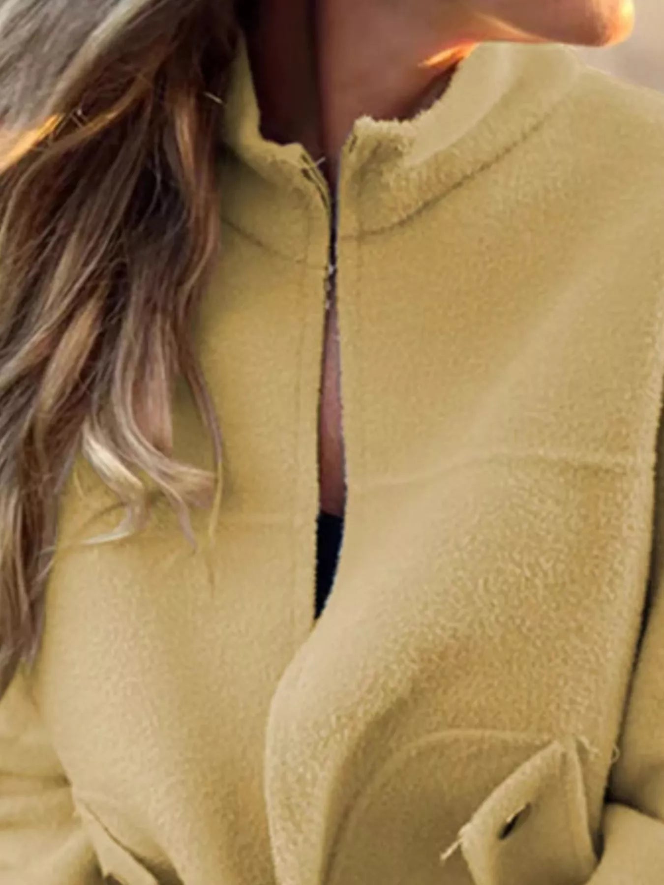 Full Size Textured Knit Zip Up Outerwear Plus Size Trendsi