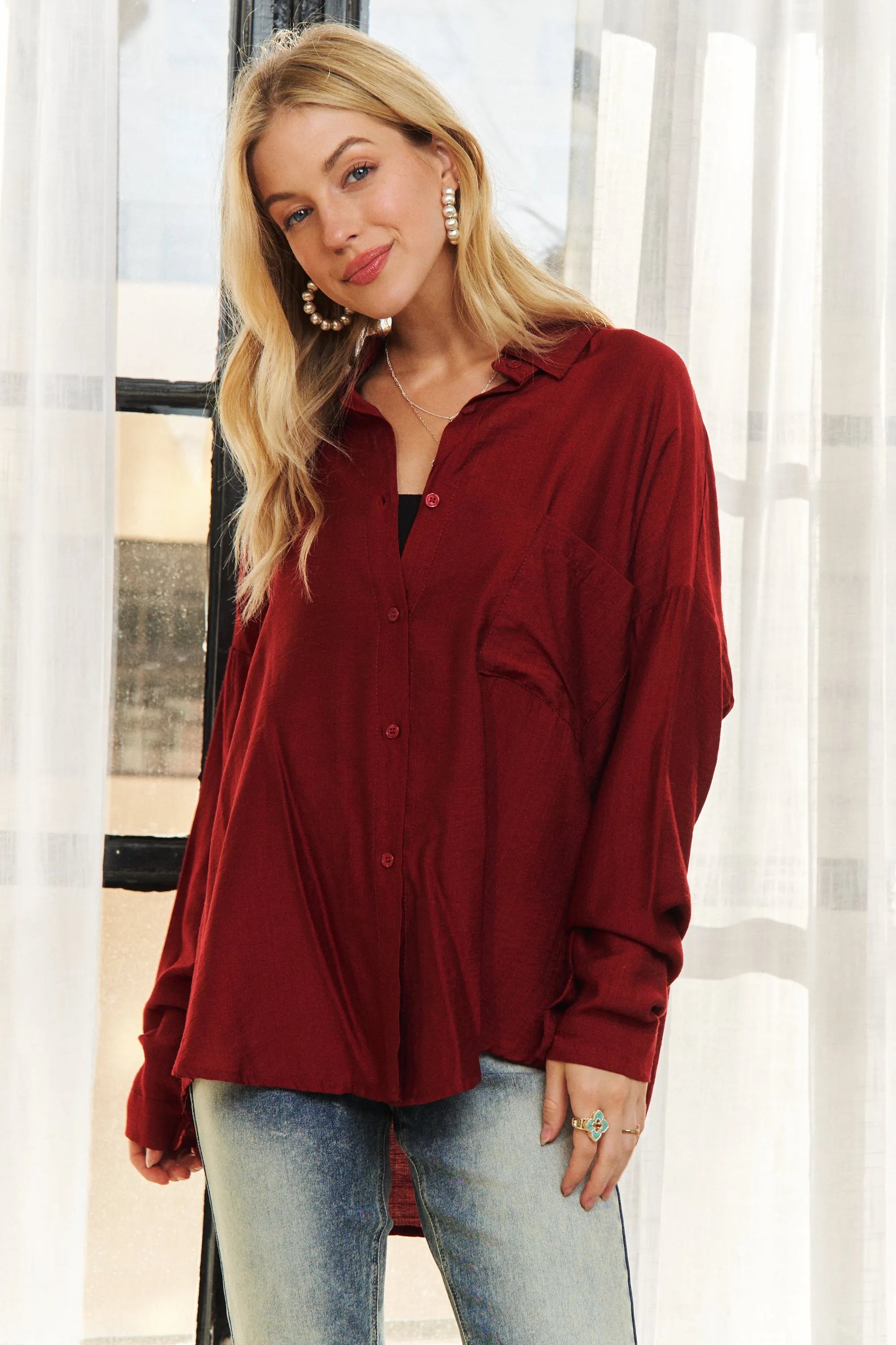 ADORA Button Down Linen Shirt OutfitFlow