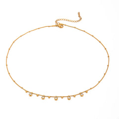 Titanium Steel Zircon Necklace OutfitFlow