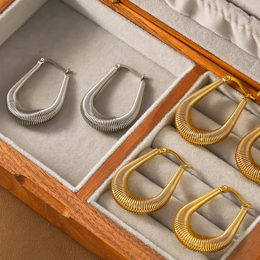 Titanium Steel U Shape Earrings OutfitFlow
