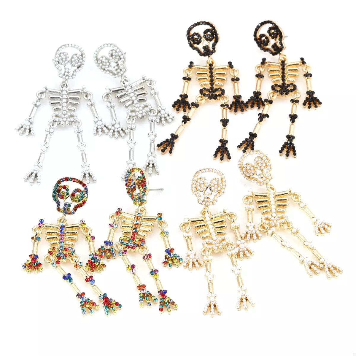 Halloween Skeleton Statement Earrings OutfitFlow