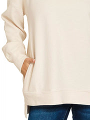 Zenana Full Size Acid Washed Double Ribbed Hi-low Sweatshirt Plus Size OutfitFlow