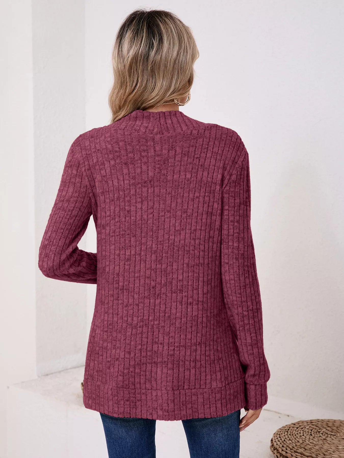 Casual Knit Open Front Cardigan OutfitFlow