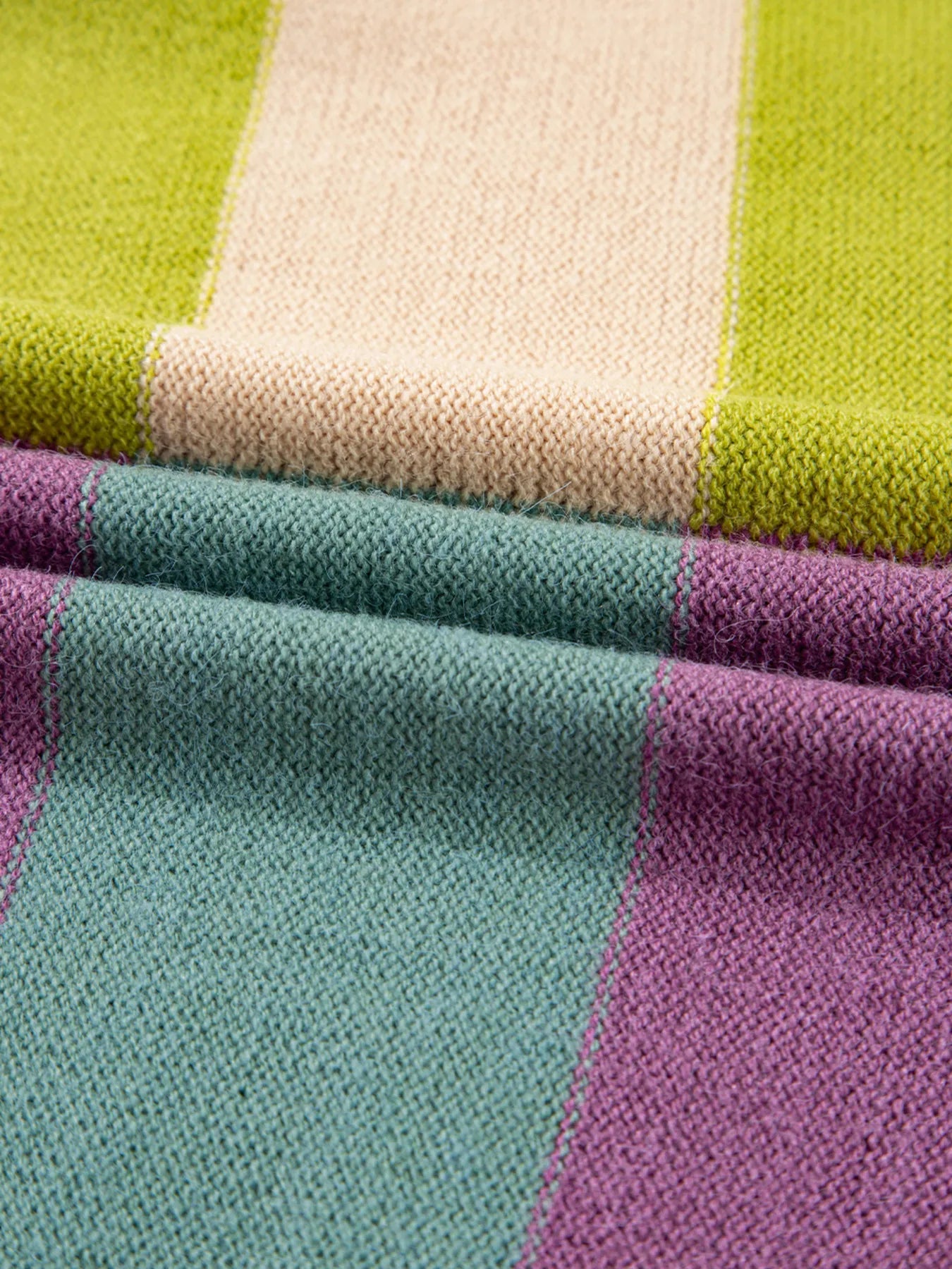 Stripe Drop Shoulder Ribbed Edge Sweater OutfitFlow