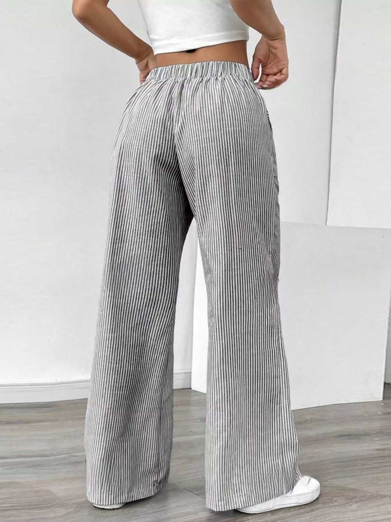Striped Wide Leg Pants OutfitFlow