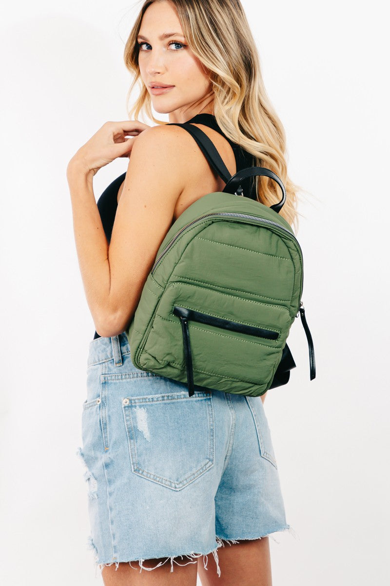 Outfit Flow - Fame Adjustable Strap Nylon Backpack Bag