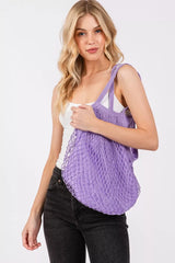 Fame Netted Beach Bag OutfitFlow