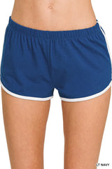 Zenana Elastic Waistband Dolphin Shorts OutfitFlow