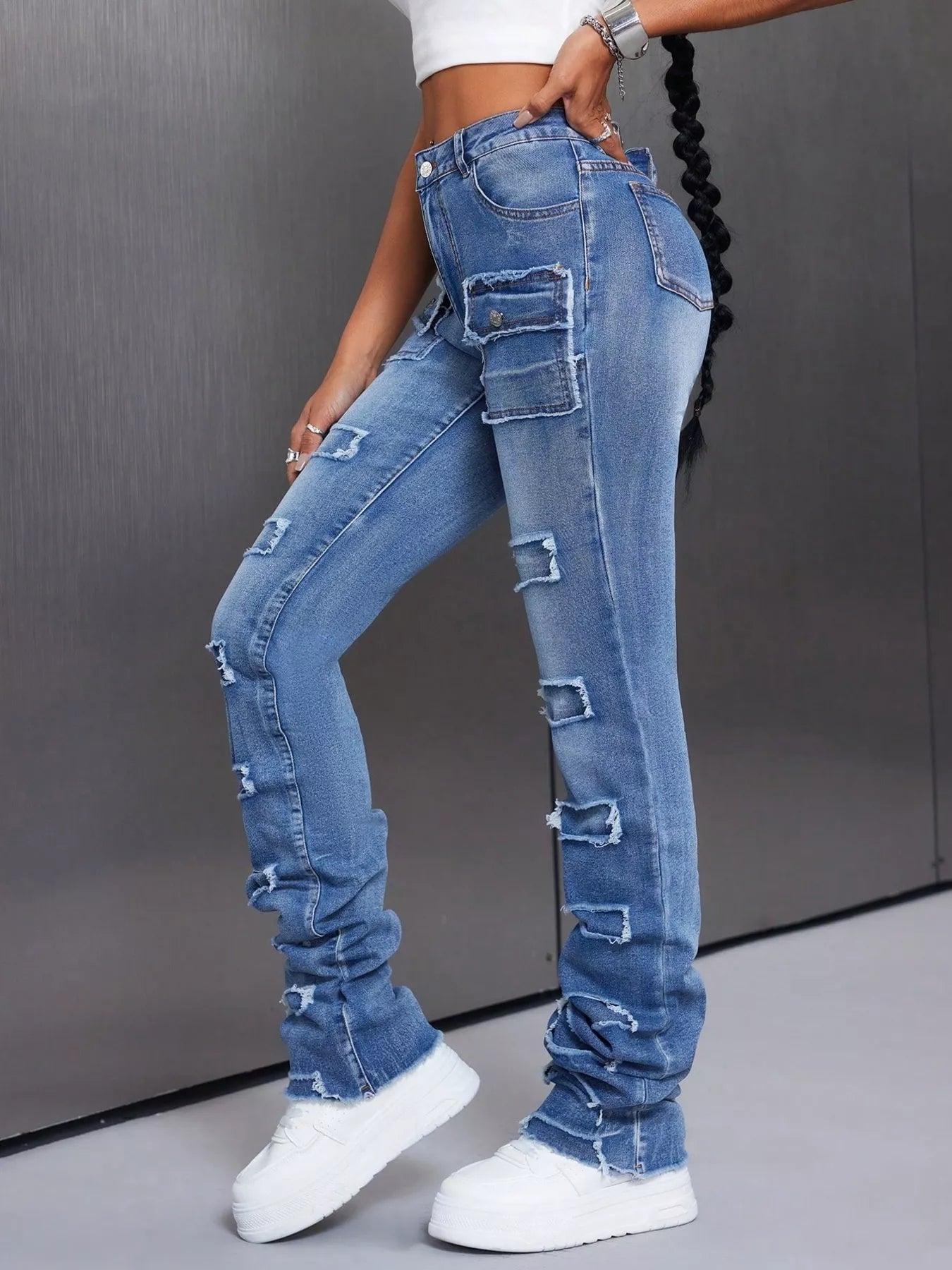 Men's Distressed Slim Fit Jeans OutfitFlow