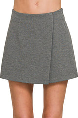 Zenana Wrap Front Skort OutfitFlow