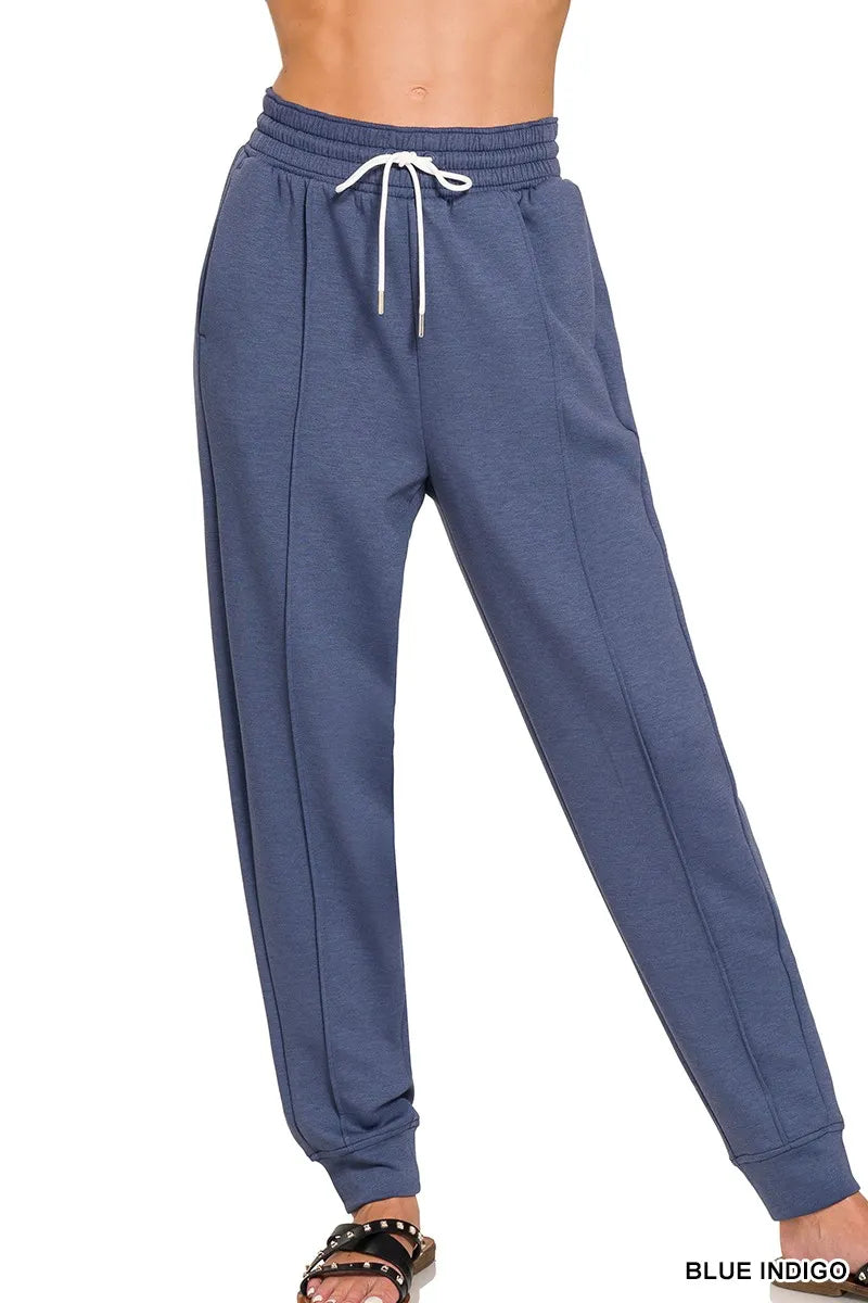 Zenana Drawstring Scuba Sweatpants with Pockets OutfitFlow