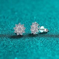 925 Sterling Silver Moissanite Zircon Stud Earrings OutfitFlow