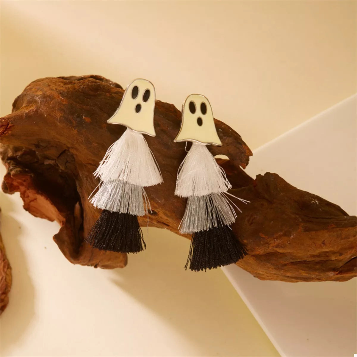 Halloween Ghost and Pumpkin Dangle Earrings OutfitFlow