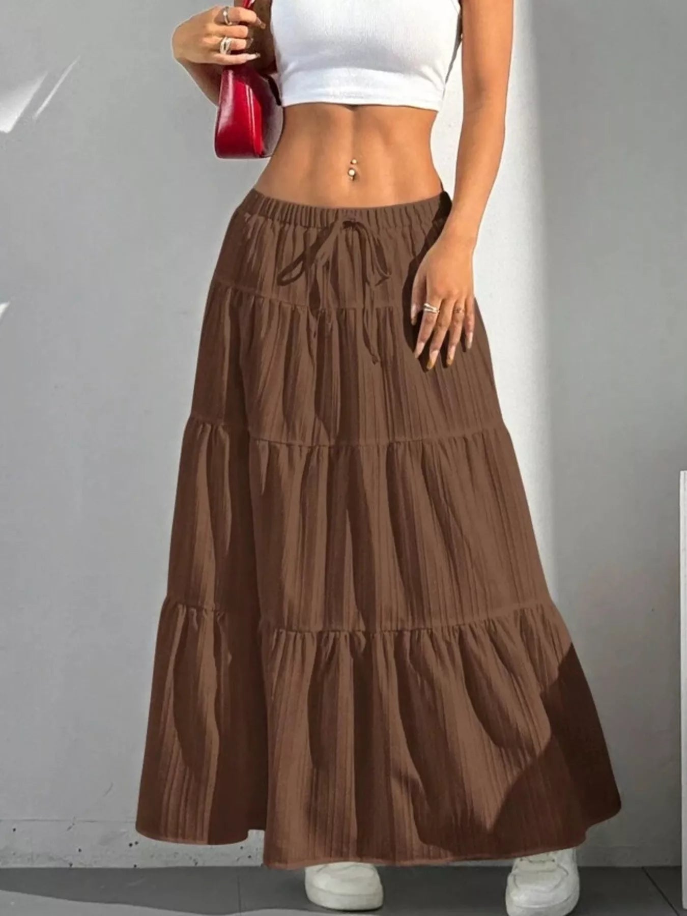 Flowy Tiered Maxi Skirt OutfitFlow